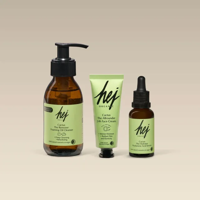 Hej Organic Cactus Routine Set hudplejesæt 3 dele