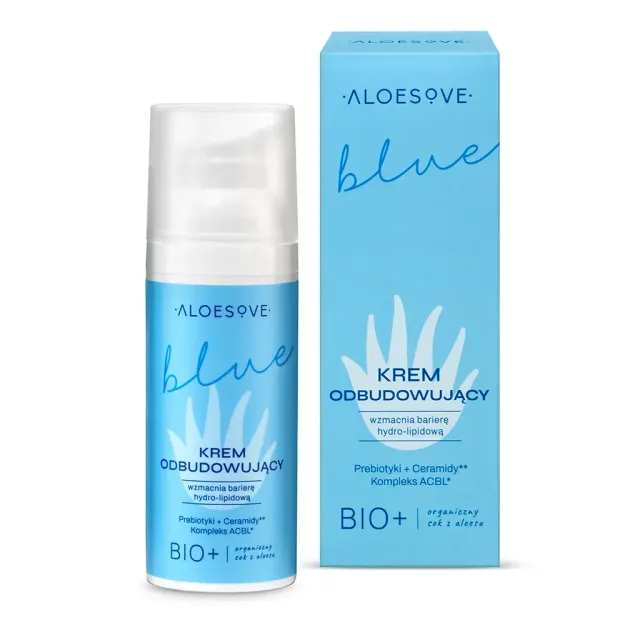 Aloesove Blue ansigtscreme genopbyggende tør hud