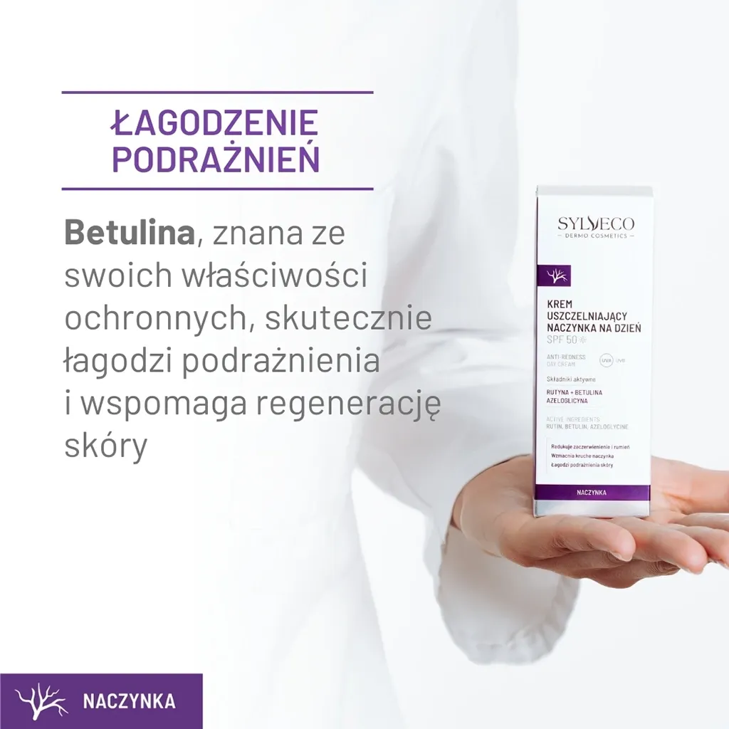 Sylveco Dermo dagcreme SPF50 rødme 50 ml