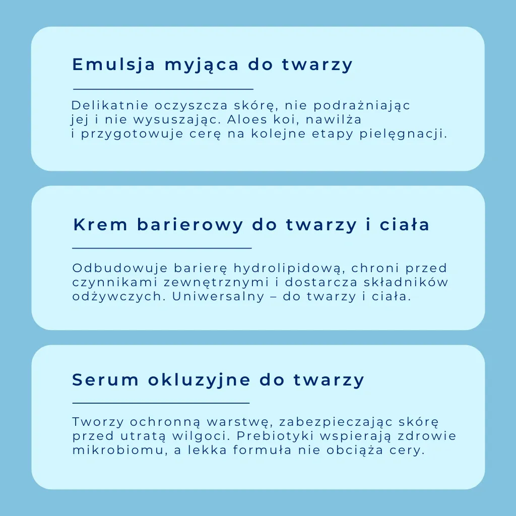Aloesove Blue genopbyggende ansigtssæt aloe 3 dele