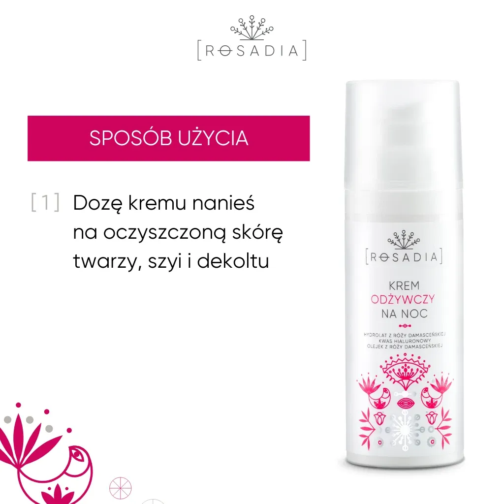 Sylveco Rosadia nærende natcreme 50 ml sart hud