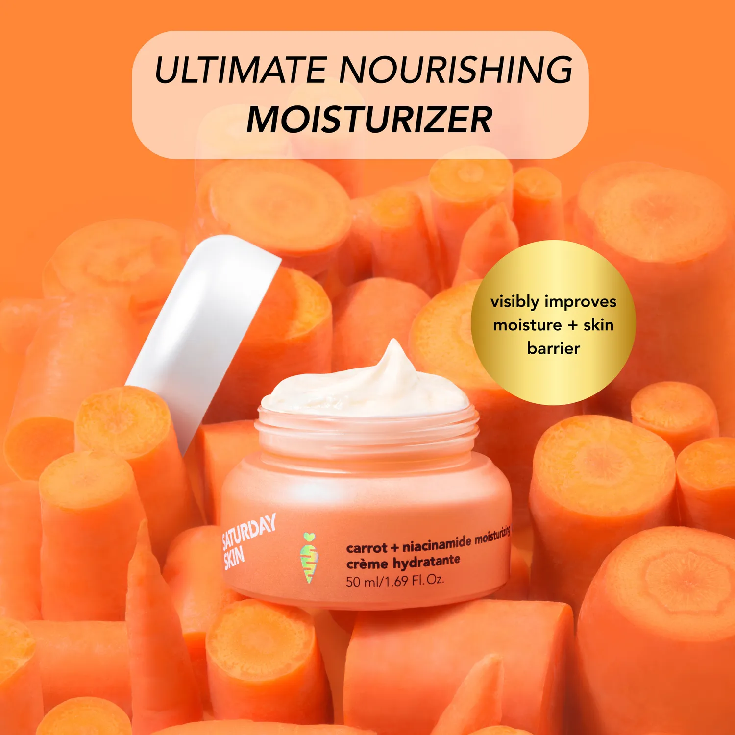 Saturday Skin Carrot + Niacinamide Moisture Cream 50 ml plejende