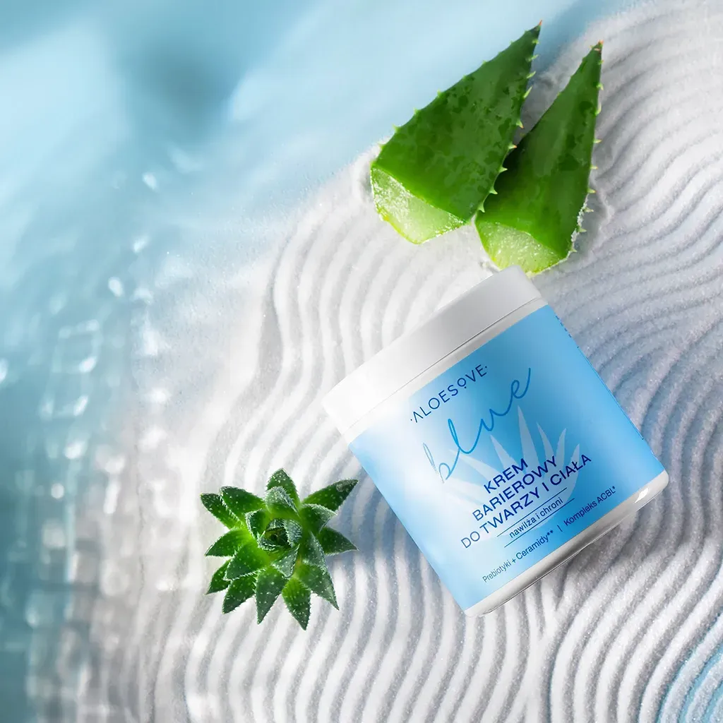 Aloesove Blue barrierecreme ansigt og krop aloe