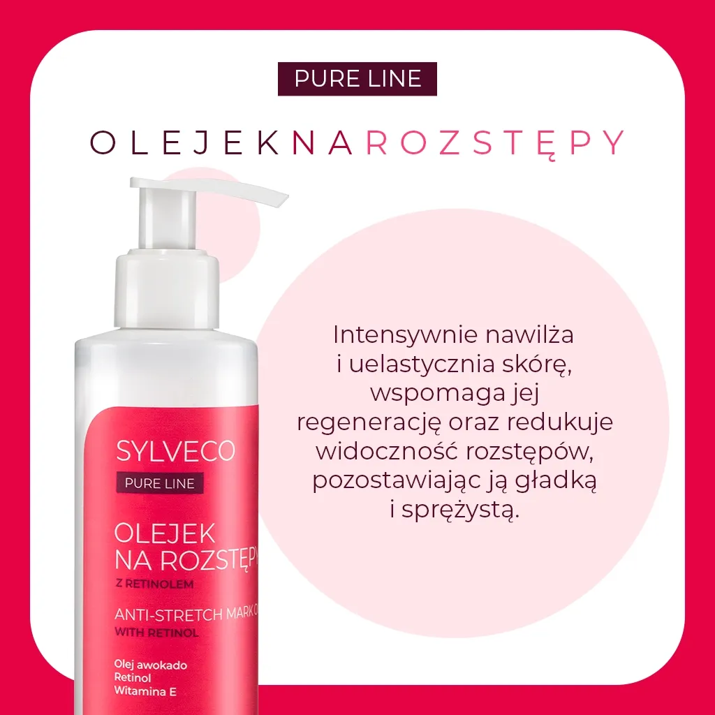 Sylveco Pure Line Kropsolie til strækmærker retinol