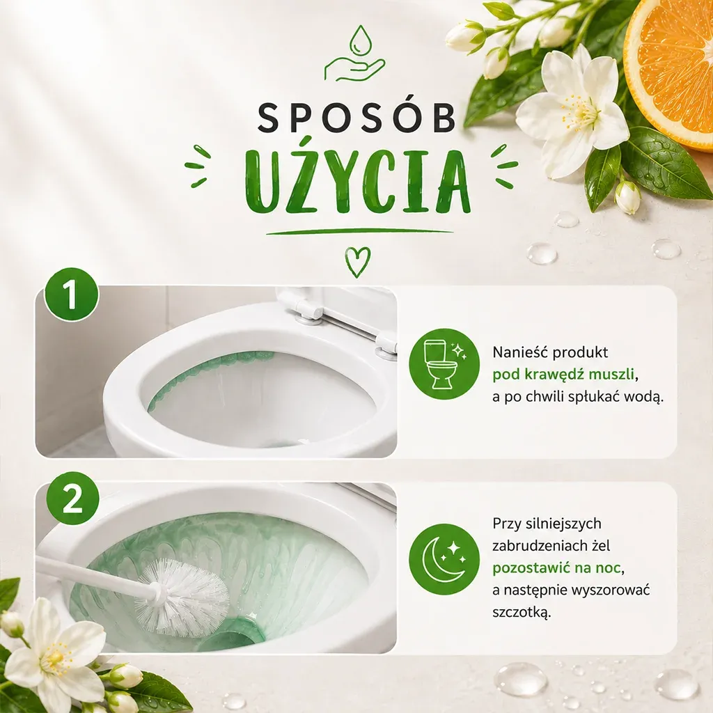 Zielko WC Gel Toiletrens 750 ml Effektiv Mod Kalk