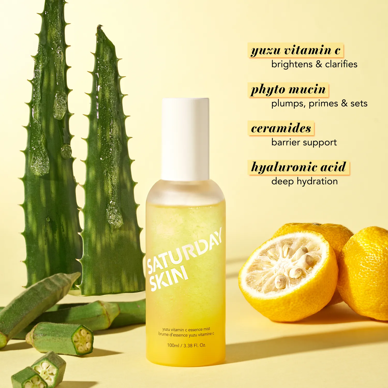 Saturday Skin Yuzu Jelly Essence ansigtsmist fugtgivende