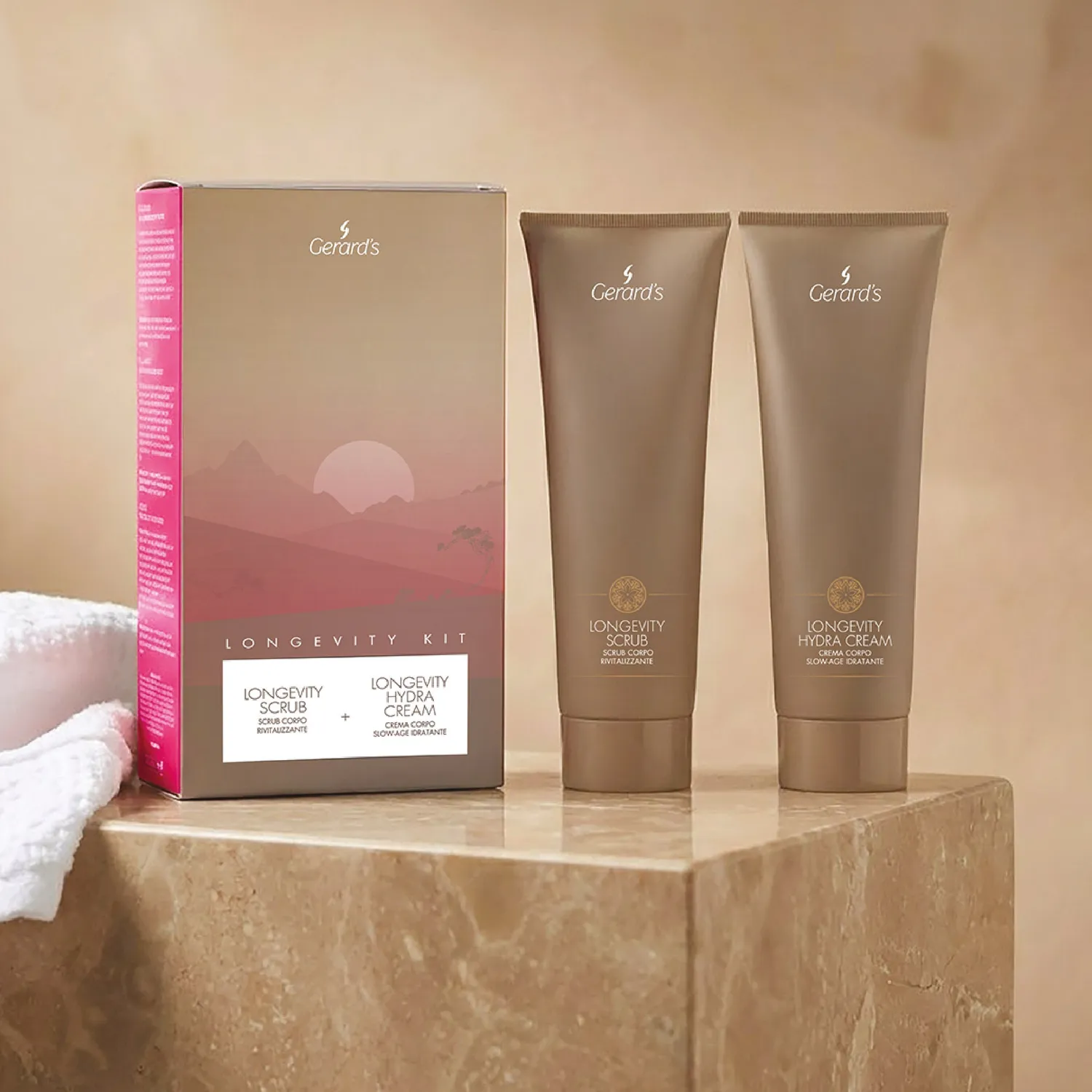 GERARD'S Longevity bodysæt scrub 150 ml + cream 150 ml