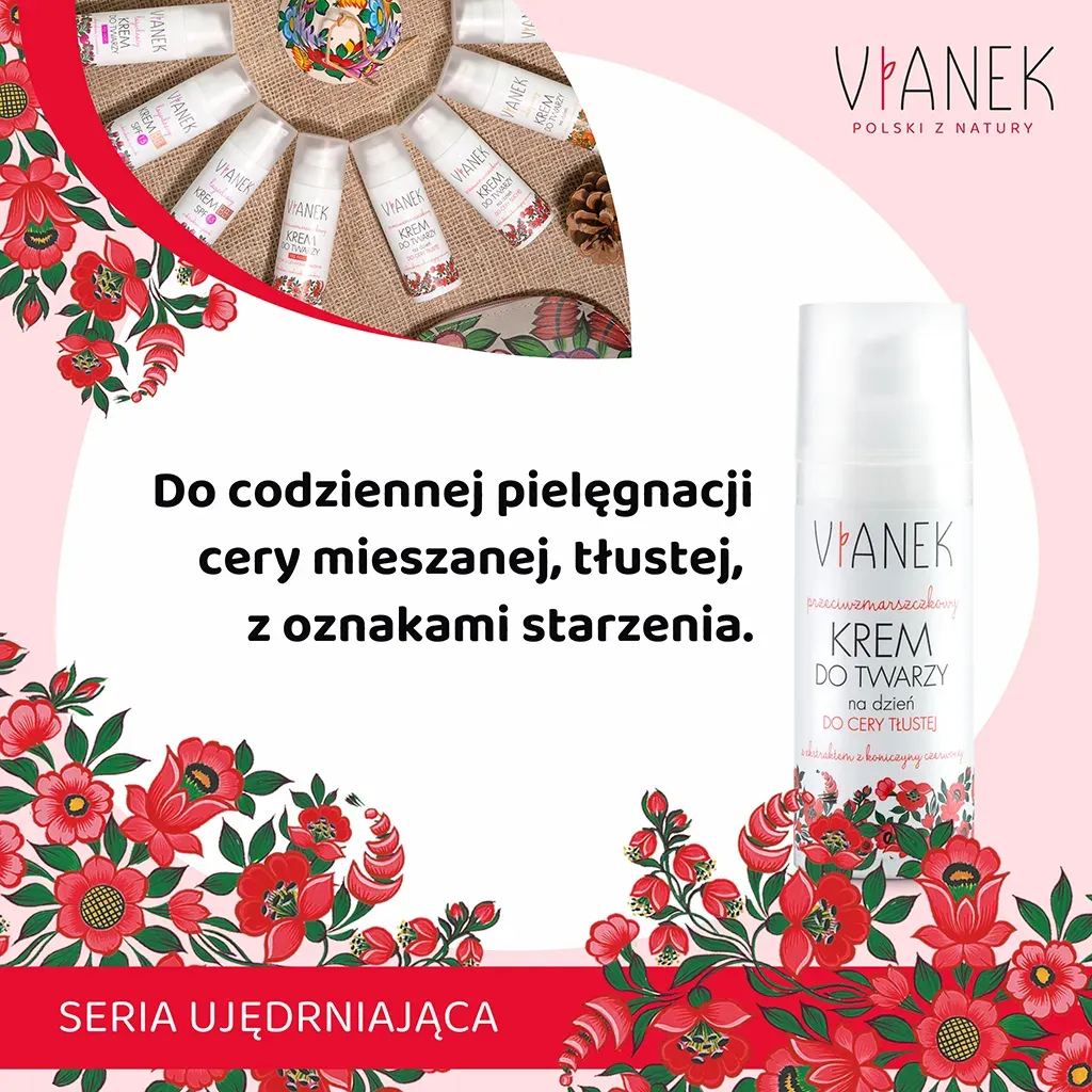 Vianek Antirynke dagcreme fedtet hud 50 ml mat
