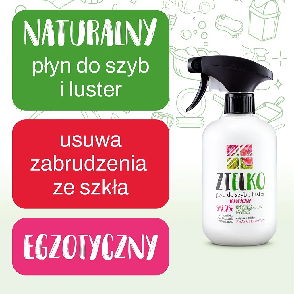 Zielko glasrens 500 ml til spejle og vinduer