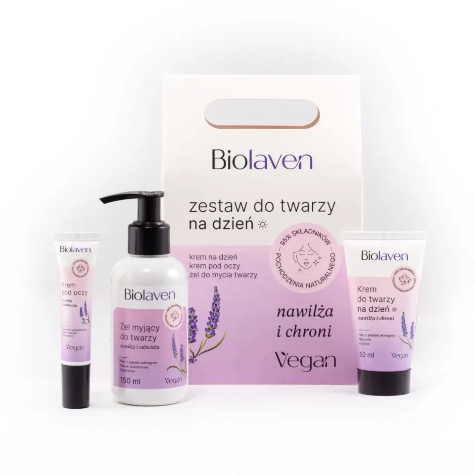 Biolaven dag ansigtssæt lavendel 3 dele fugt