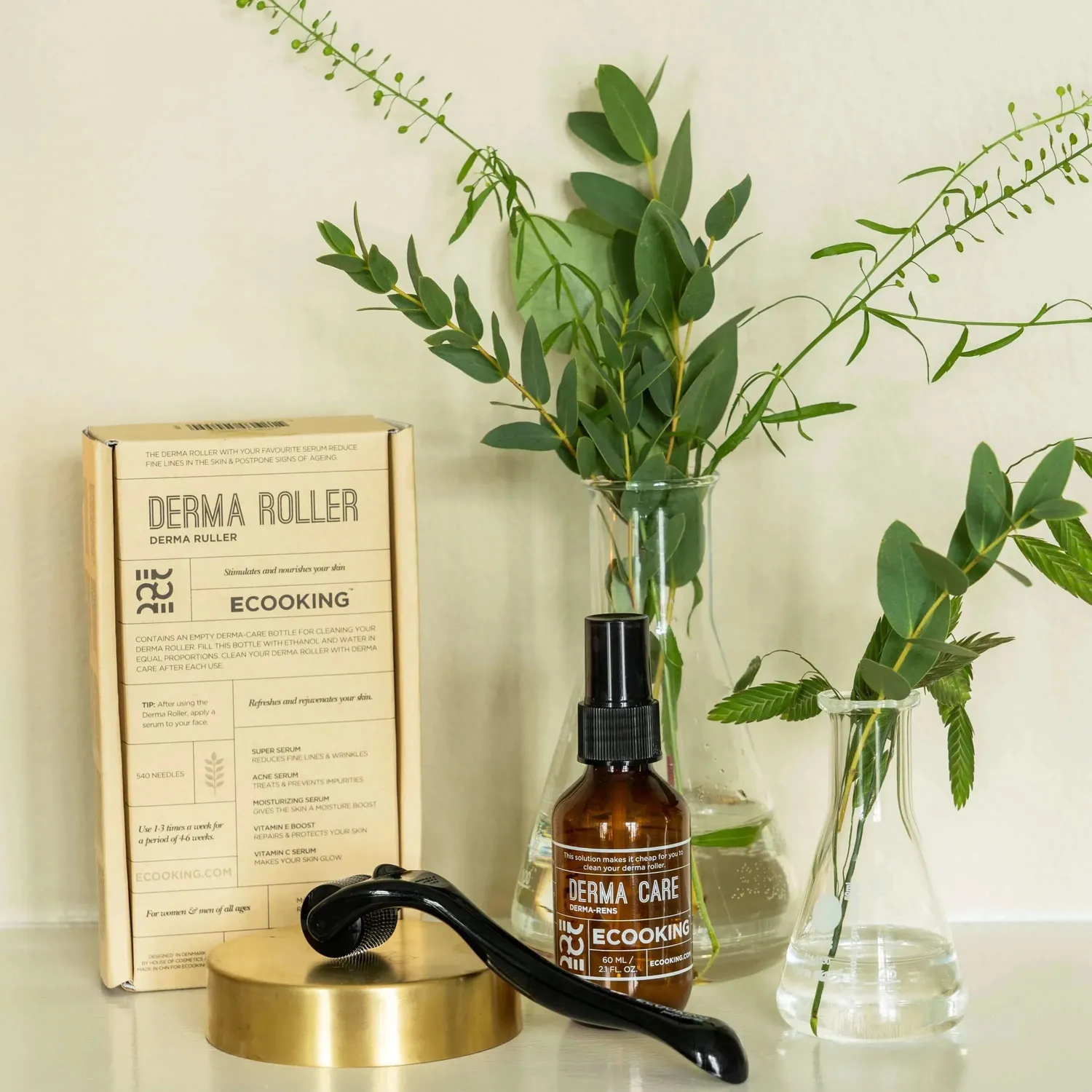 Ecooking Derma Roller 540 mikronåle ansigt