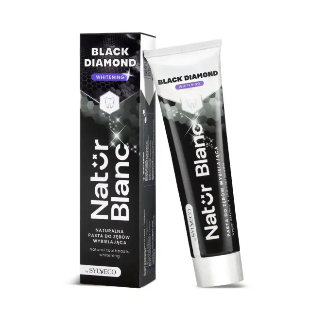 Sylveco Natur Blanc Black Diamond tandpasta aktivt kul