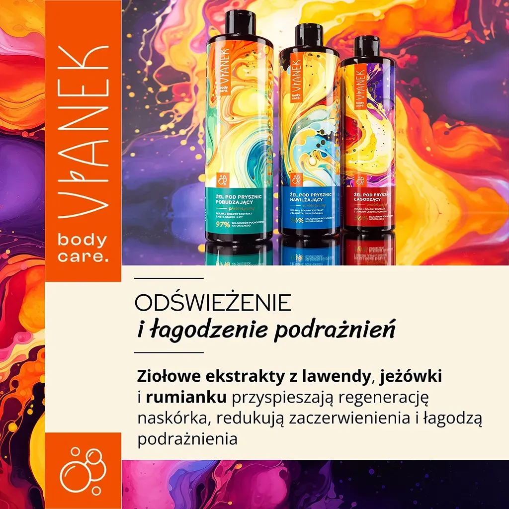 Vianek Prebiotisk beroligende brusebadsgel inulin