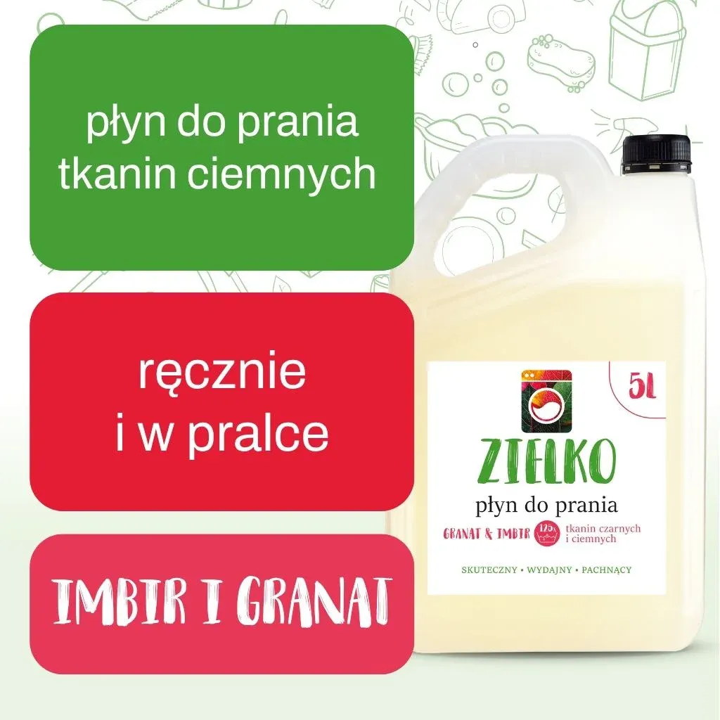 Zielko vaskemiddel sort tøj granat ingefær 5 liter