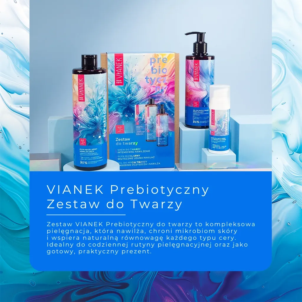 Vianek Prebiotisk fugtgivende ansigtssæt 3 dele