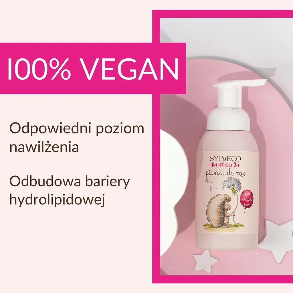 Sylveco børn 3+ håndskum hindbær mild sæbe