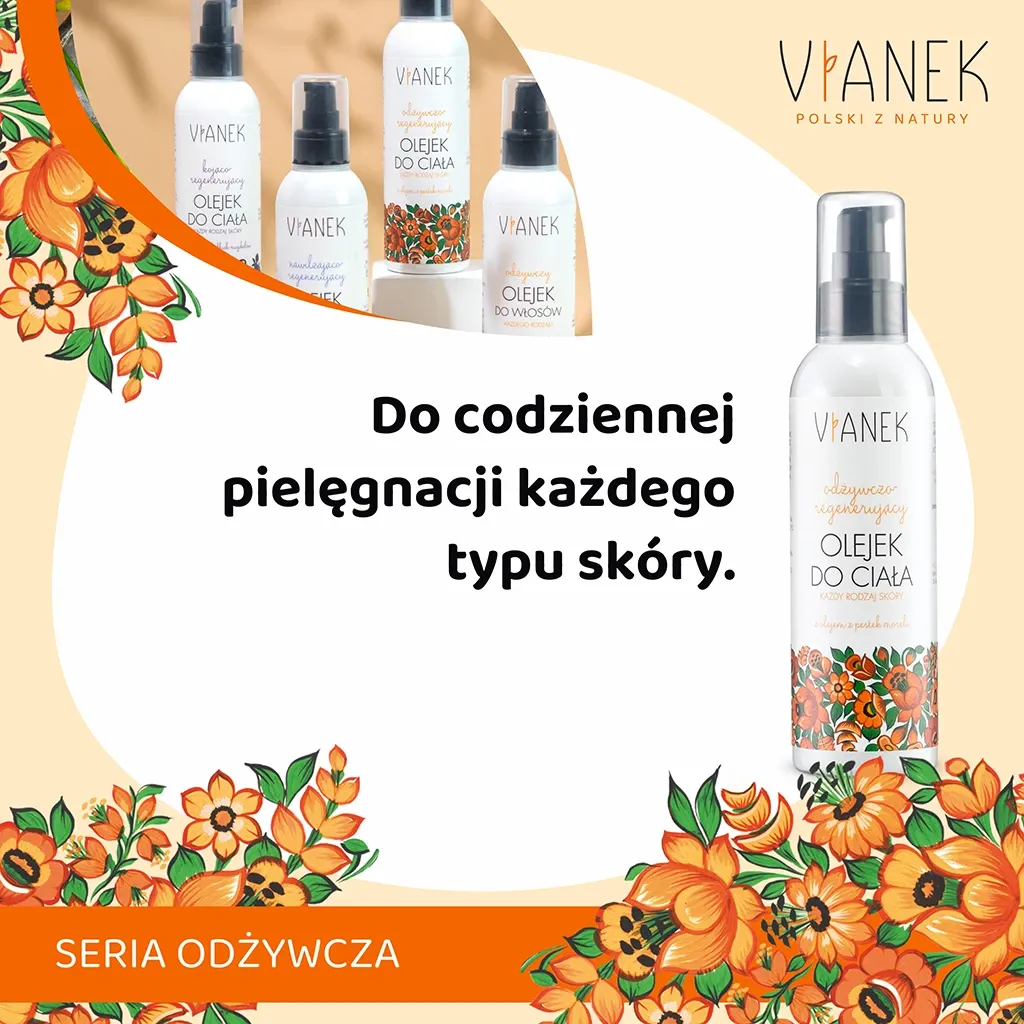 Vianek Nærende kropsolie 200 ml A-vitamin