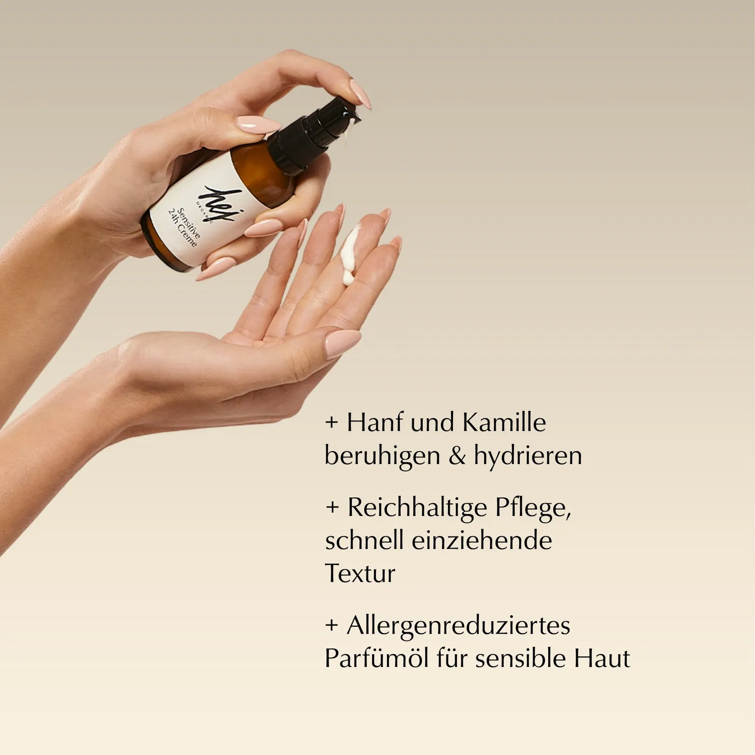 Hej Organic Sensitive 24h creme 10 ml sensitiv hud