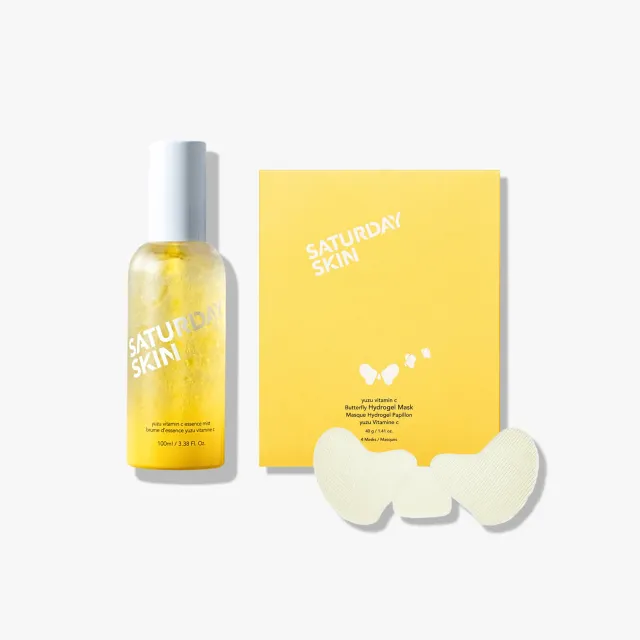 Saturday Skin Yuzu Glow Duo mist + hydrogelmaske glød