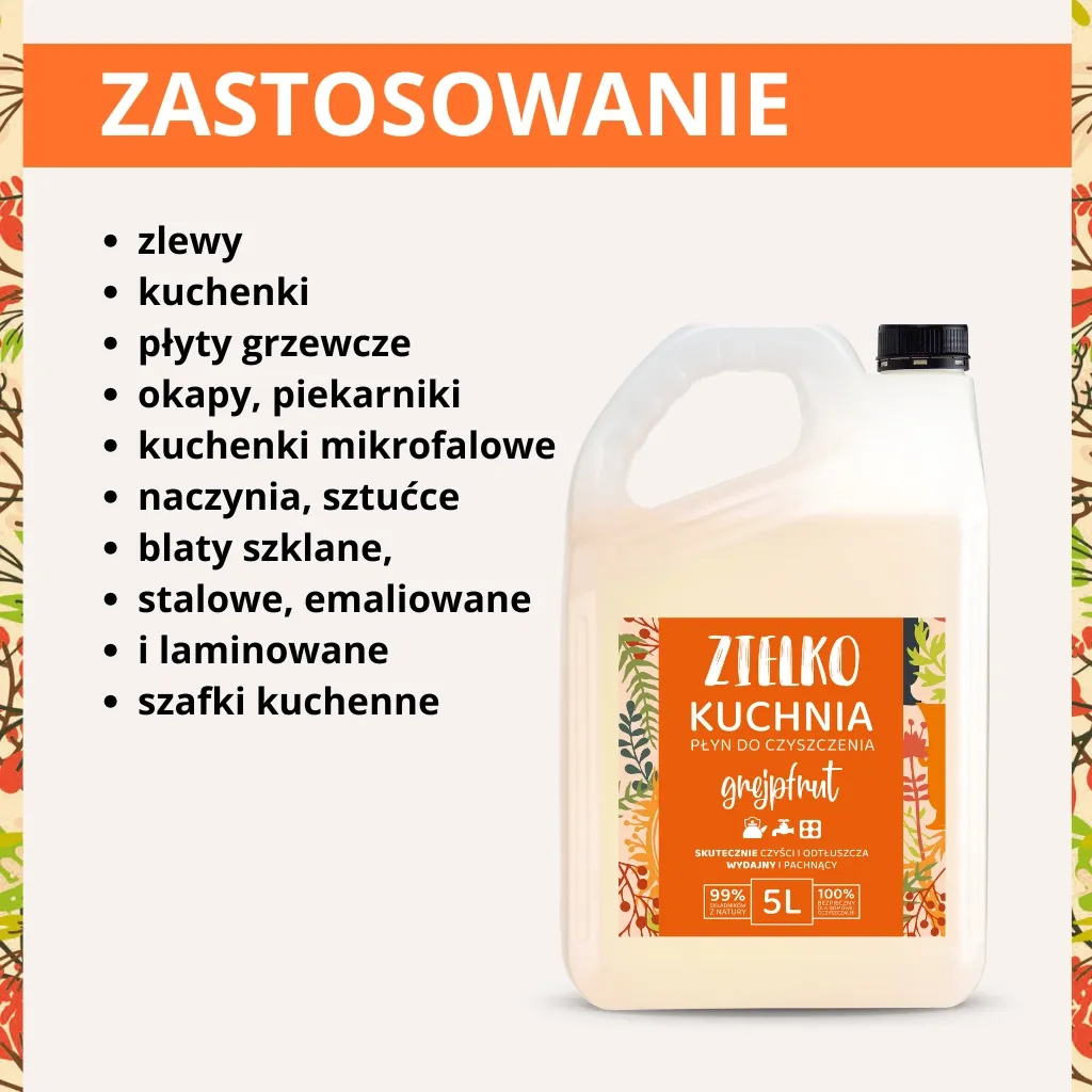 Zielko køkkenrengøring grapefrugt 5 liter