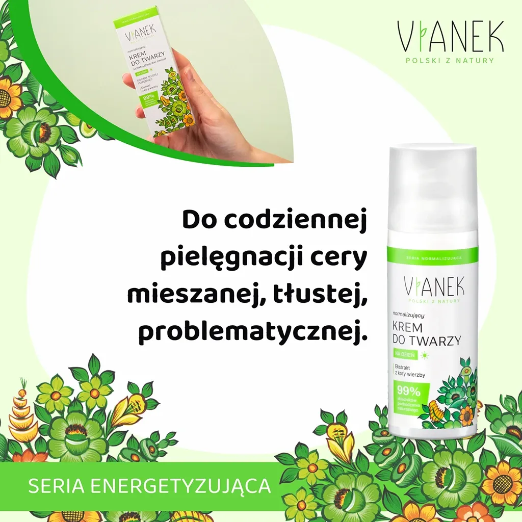 Sylveco Vianek Normalizør Dagcreme 50 ml til fedtet hud