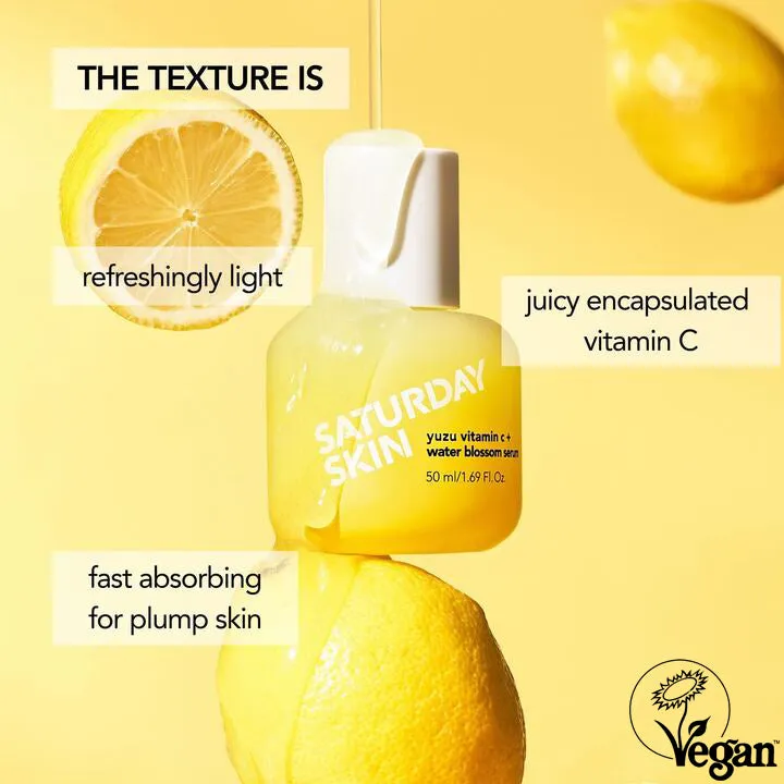 Saturday Skin Yuzu Vitamin C rutinesæt toner serum maske