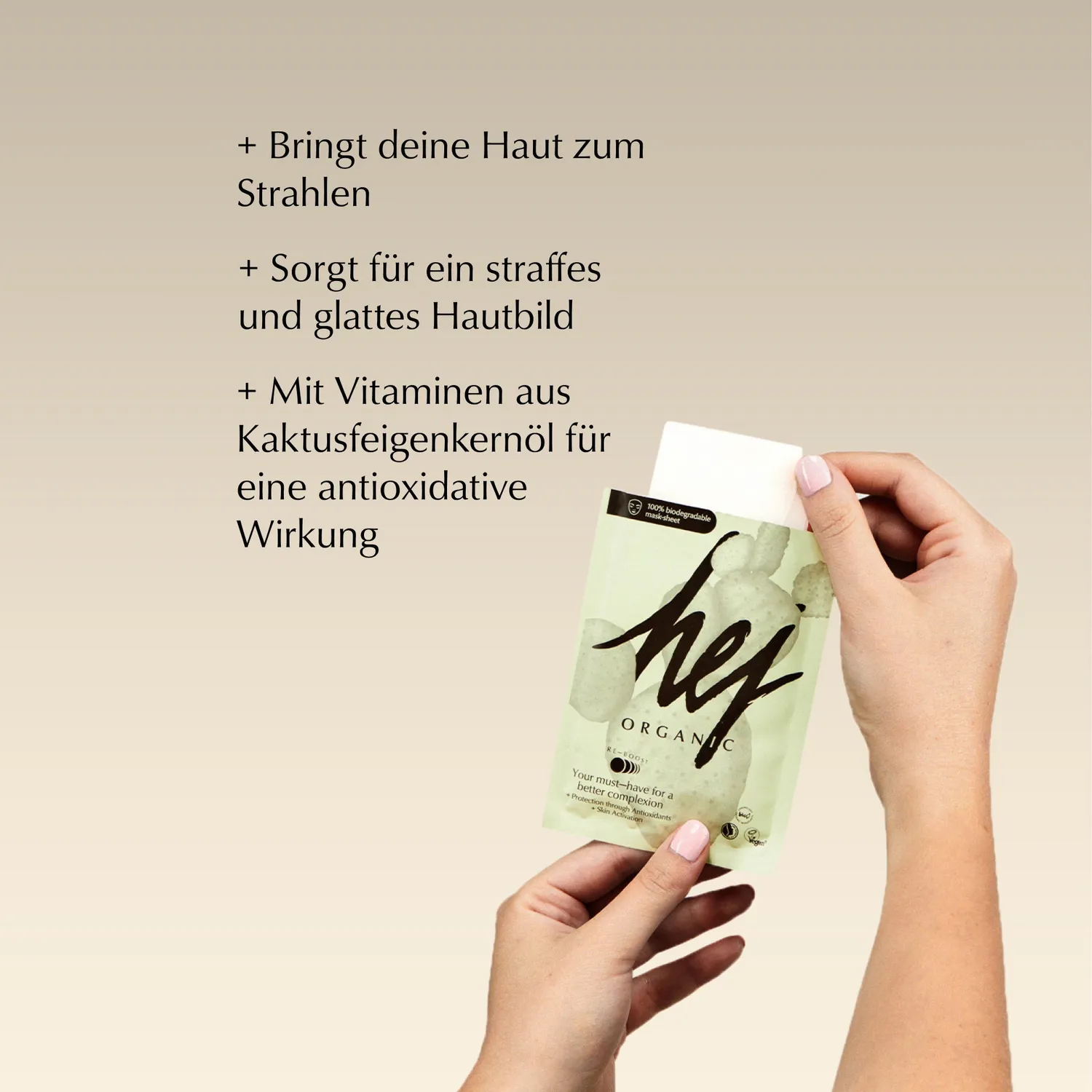 Hej Organic The Antioxidant ansigtsmaske 1 stk kaktus