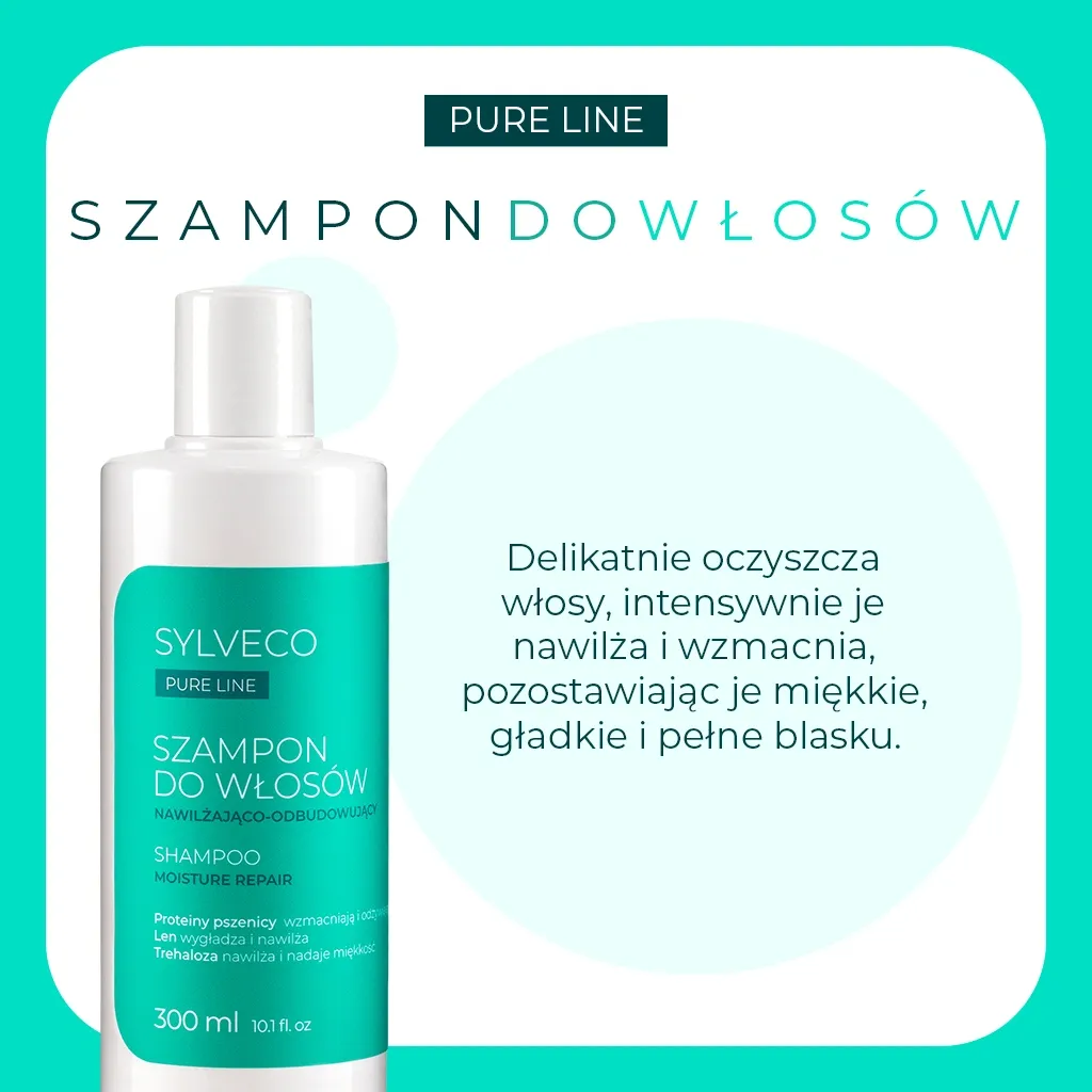 Sylveco Pure Line Genopbyggende Shampoo til Tørt Hår