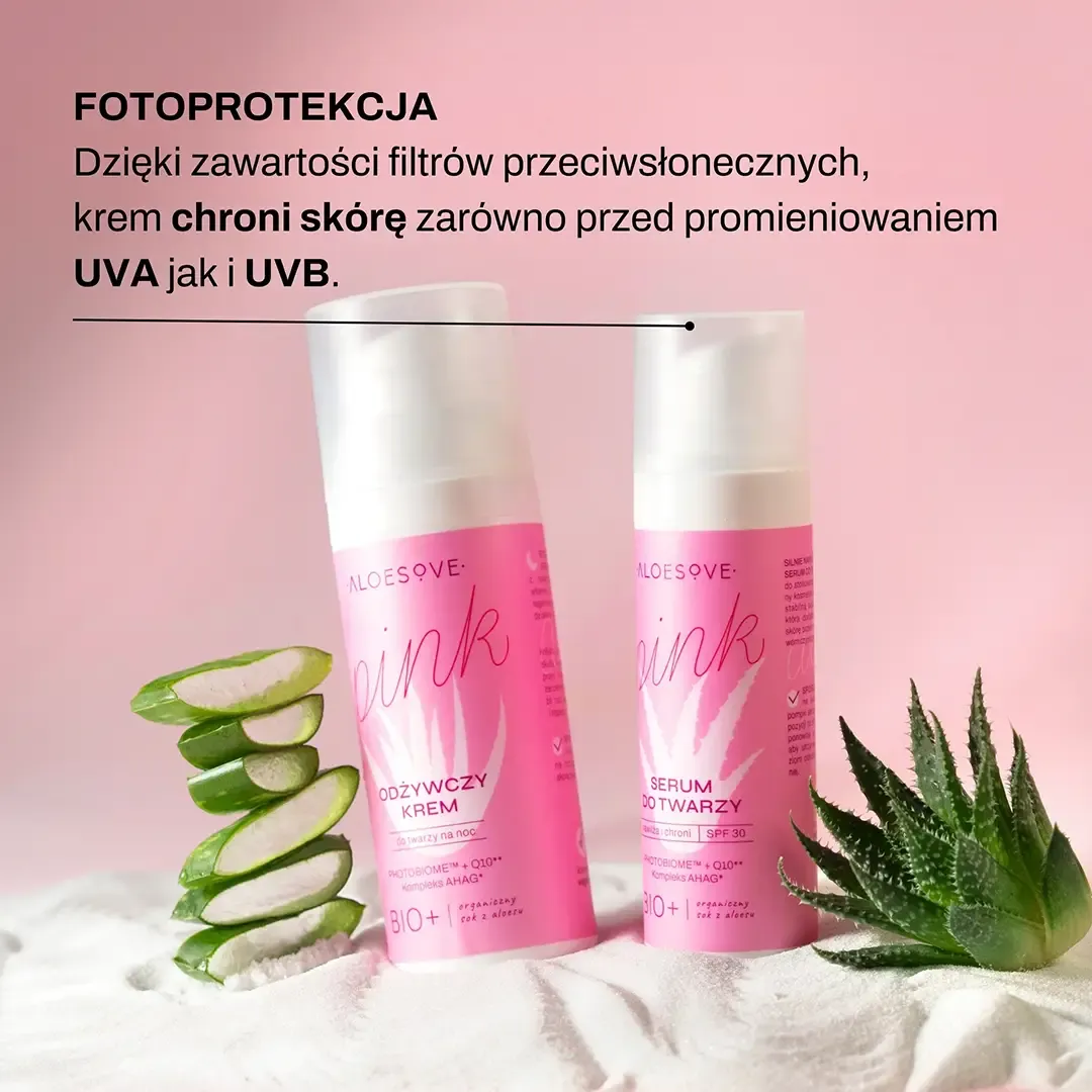 Sylveco Aloesove Pink Serum SPF30 ansigtsserum med aloe