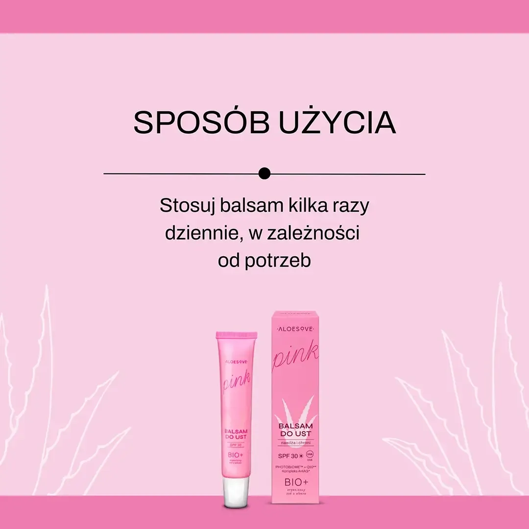 Aloesove Pink læbebalsam SPF30 mango