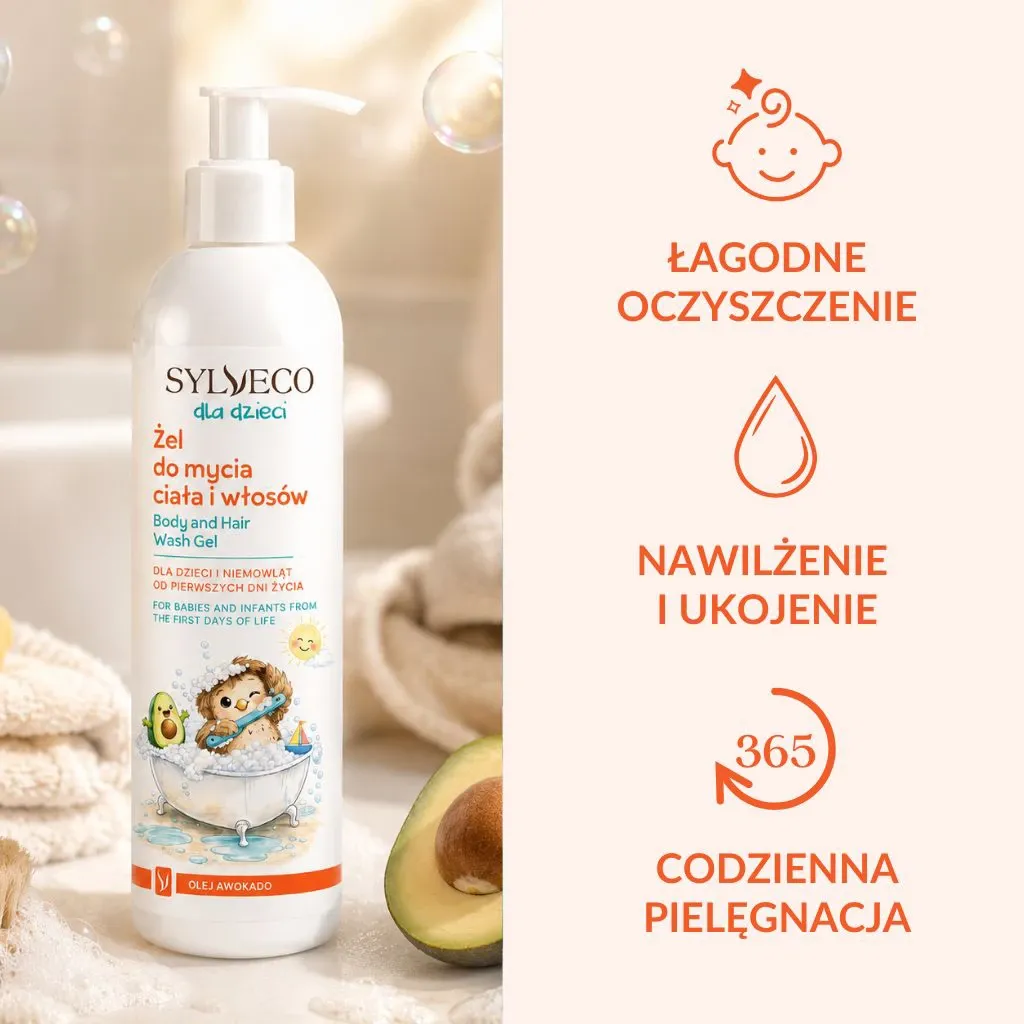 Sylveco Børn Vaskegel Avocado krop og hår