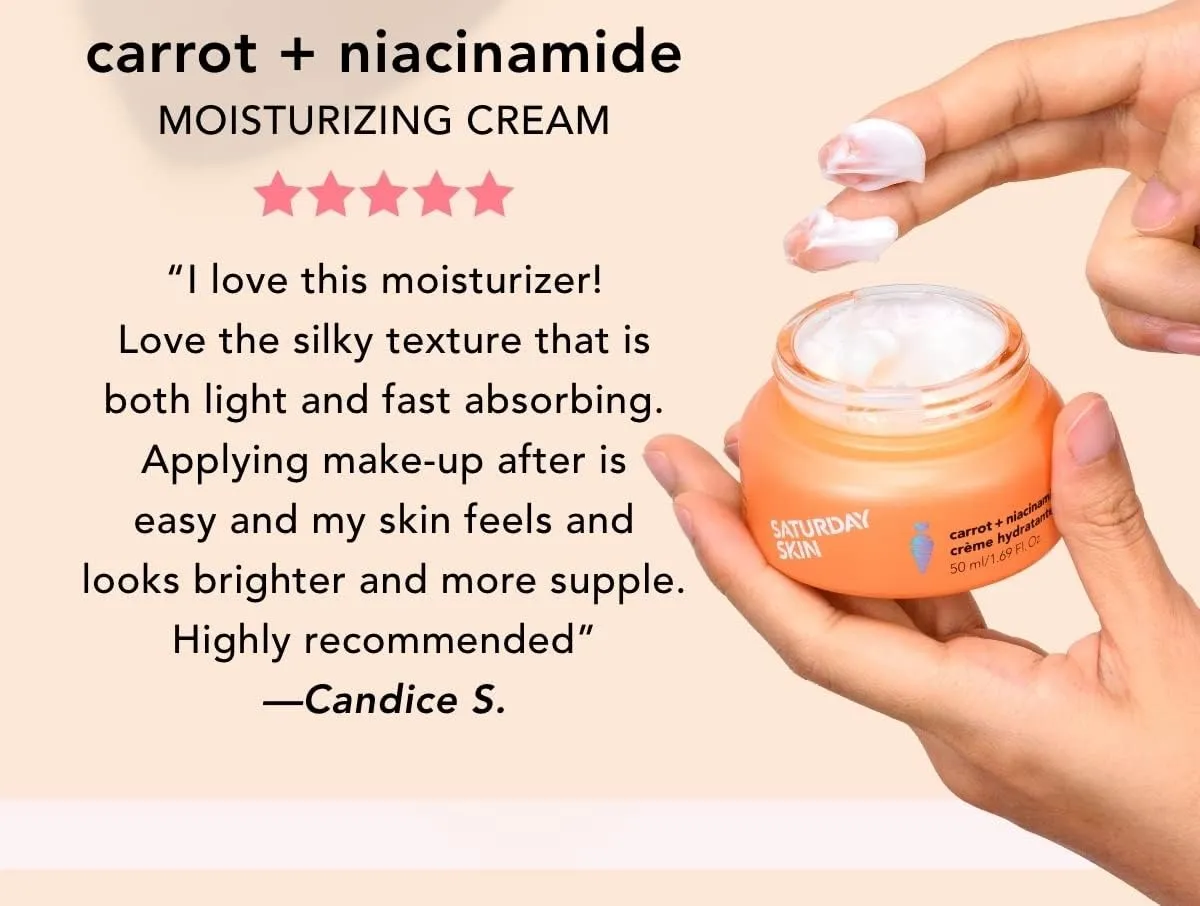 Saturday Skin Carrot + Niacinamide Moisture Cream 50 ml plejende