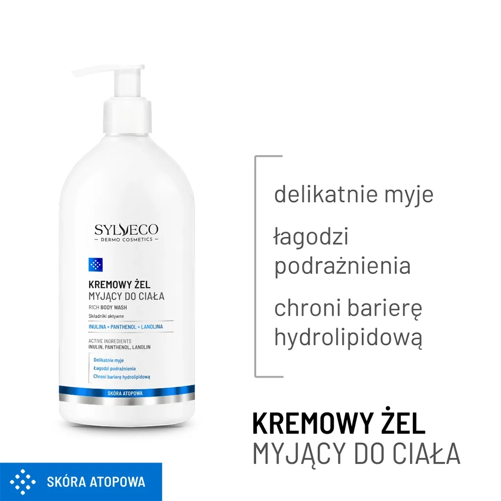 Sylveco Dermo cremet bodywash 1L til tør hud