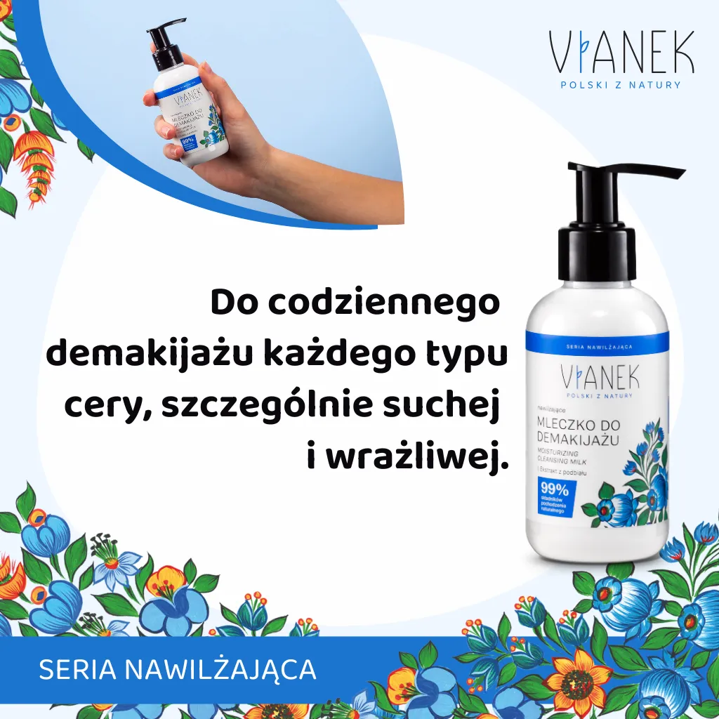 Vianek fugtgivende rensemælk makeupfjerner