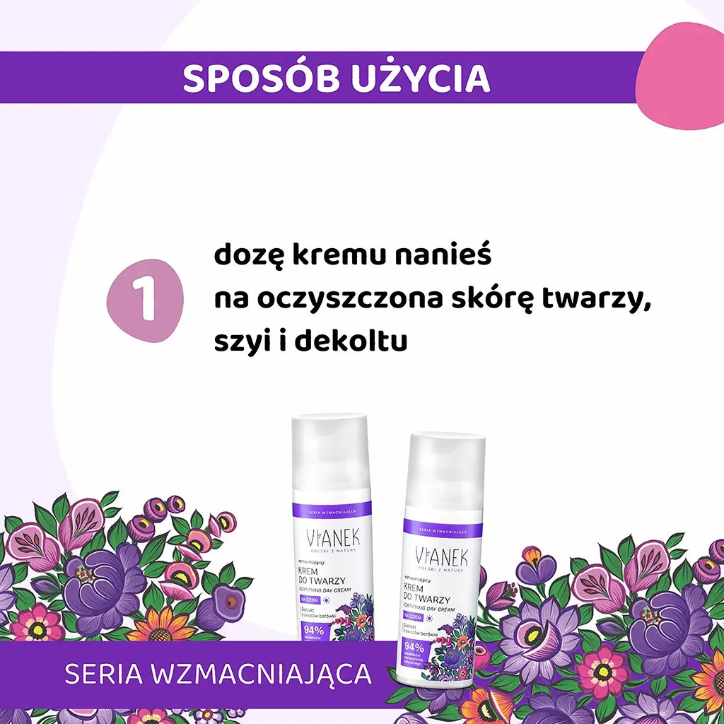 Sylveco Vianek styrkende dagcreme 50 ml rødme
