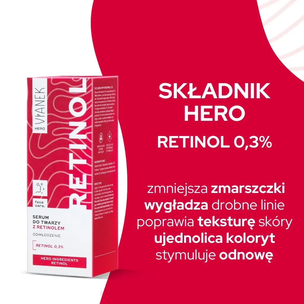 Vianek Hero ansigtsserum retinol 0,3% aften