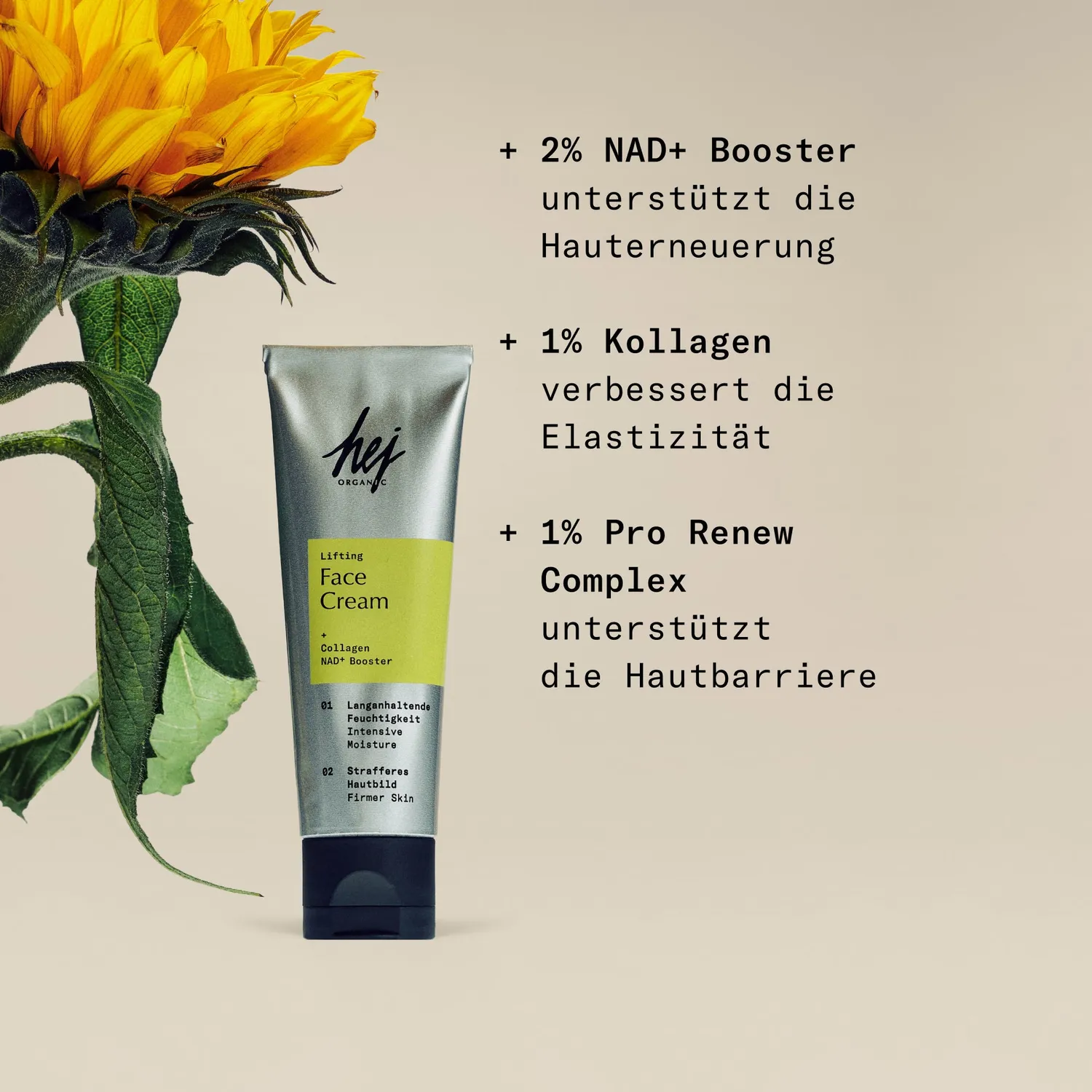 Hej Organic Lifting Ansigtscreme 50 ml med kollagen