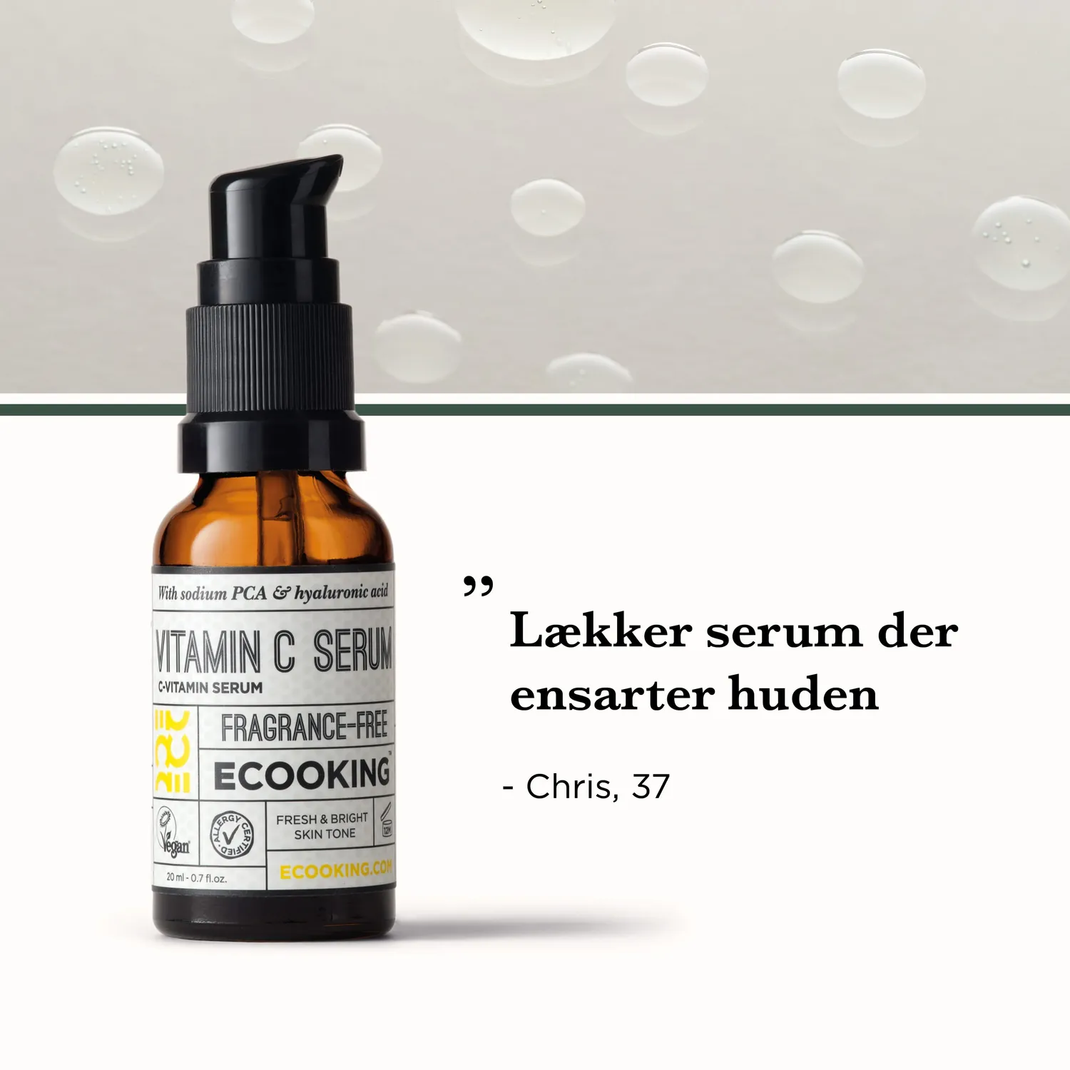 Ecooking C-Vitamin Serum 10 ml glød parfumefri