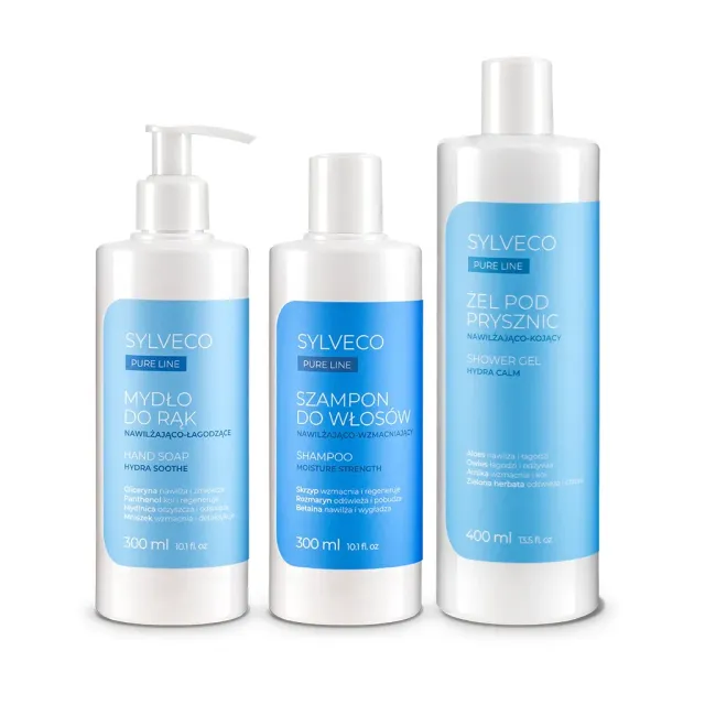 Sylveco Pure Line fugtgivende sæt shampoo sæbe gel