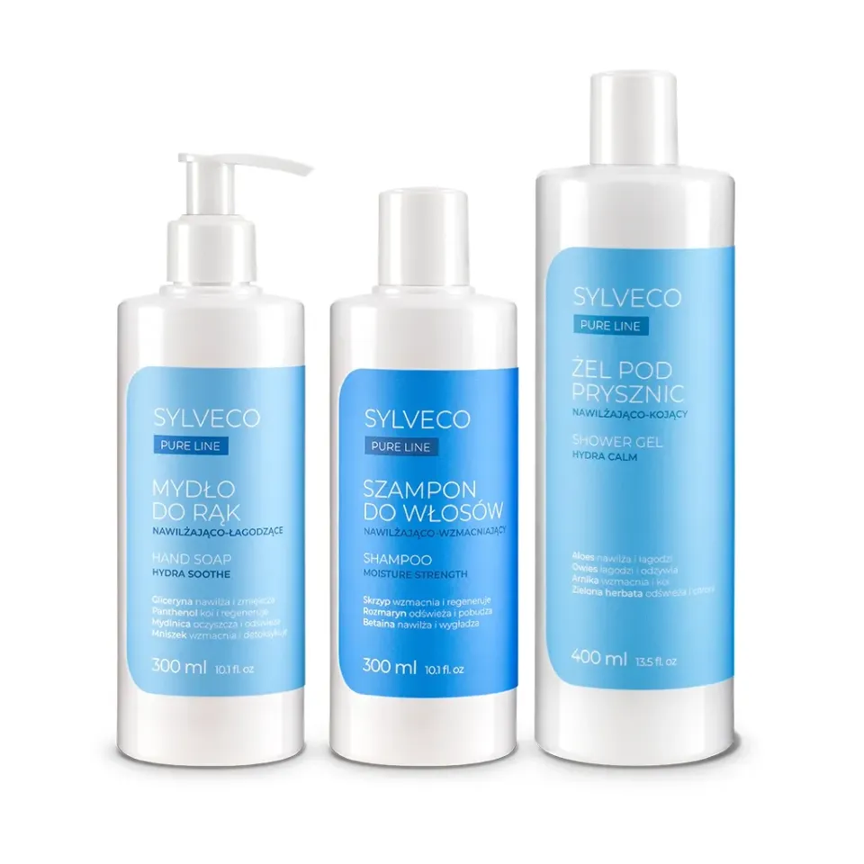 Sylveco Pure Line fugtgivende sæt shampoo sæbe gel