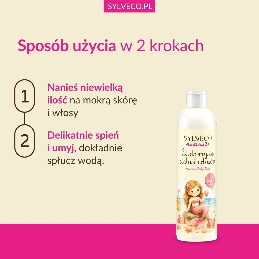 Sylveco Børn 3+ frugt gel krop hår piger
