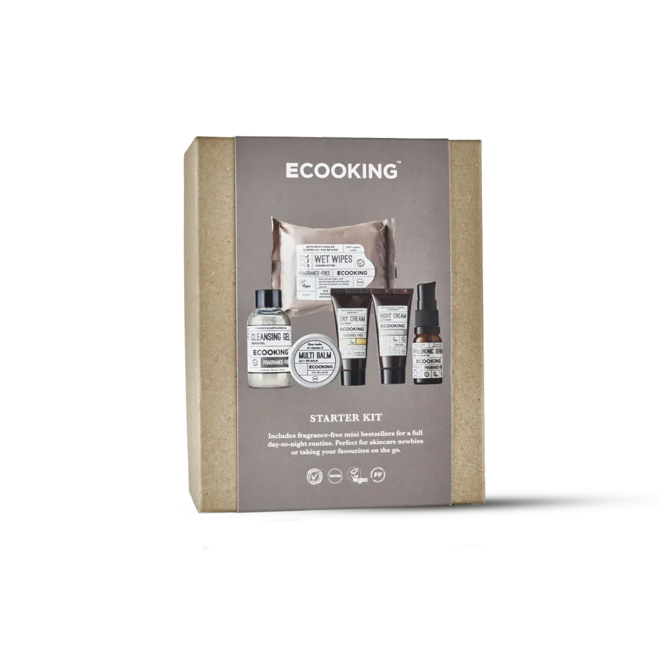 Ecooking Starterkit Parfumefri hudplejesæt rejsestørrelse parfumefri
