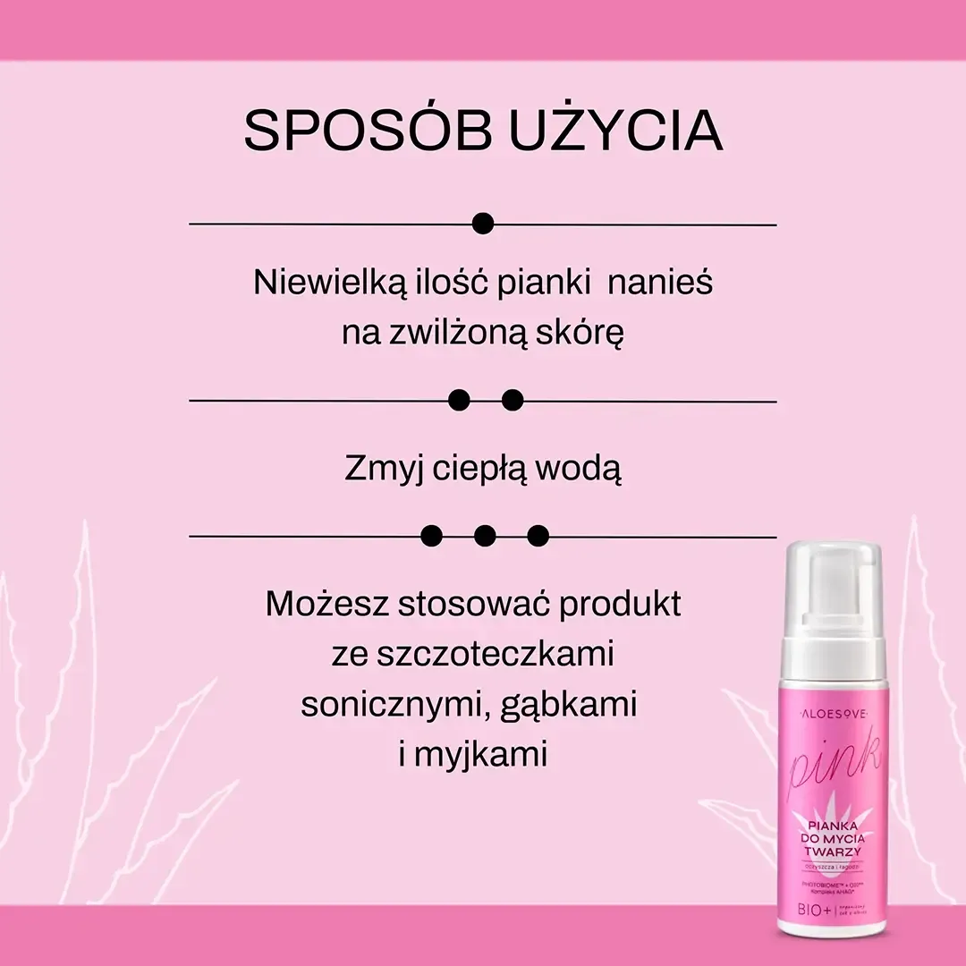 Aloesove Pink Ansigtsskum med aloe