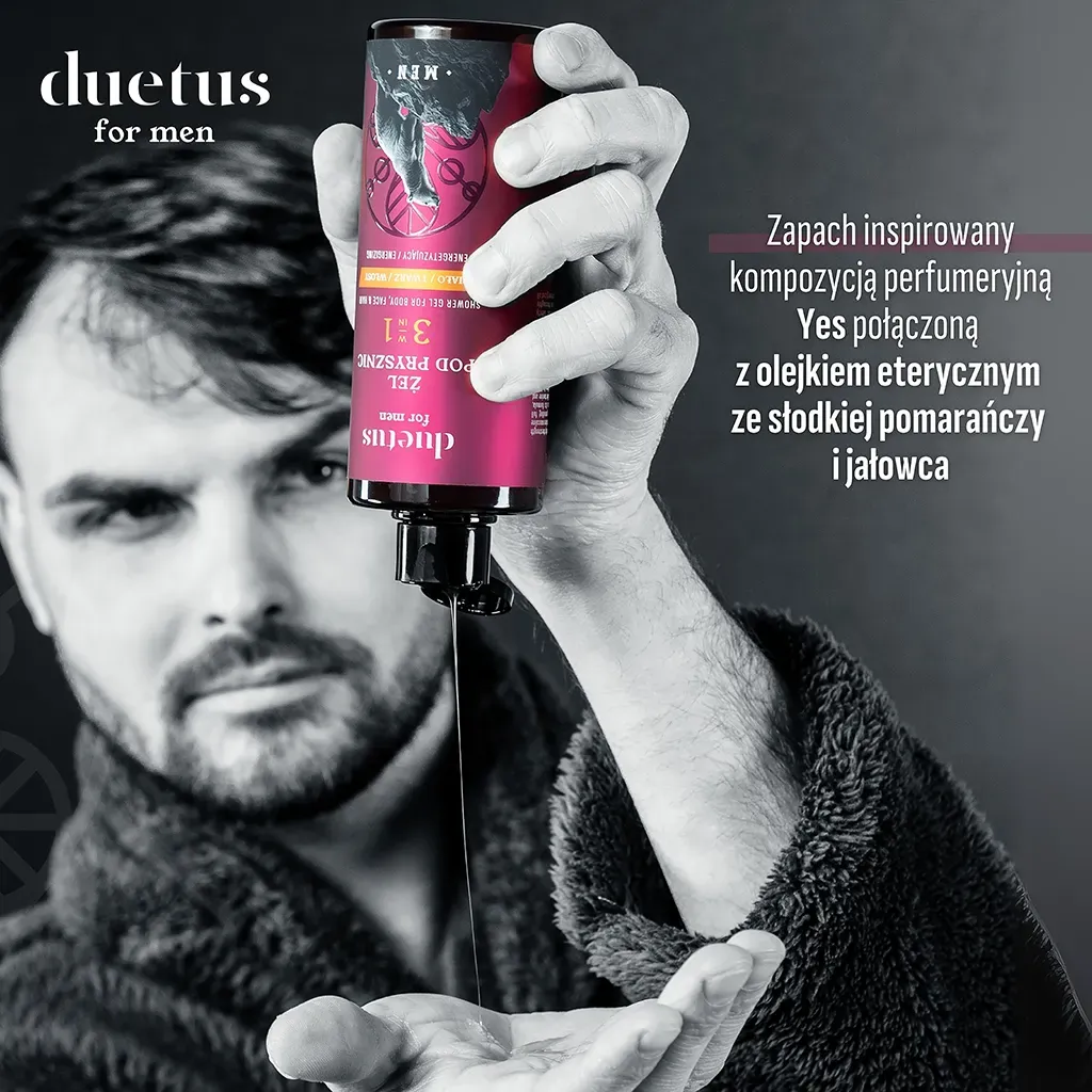 Duetus For Men showergel 3i1 energigivende