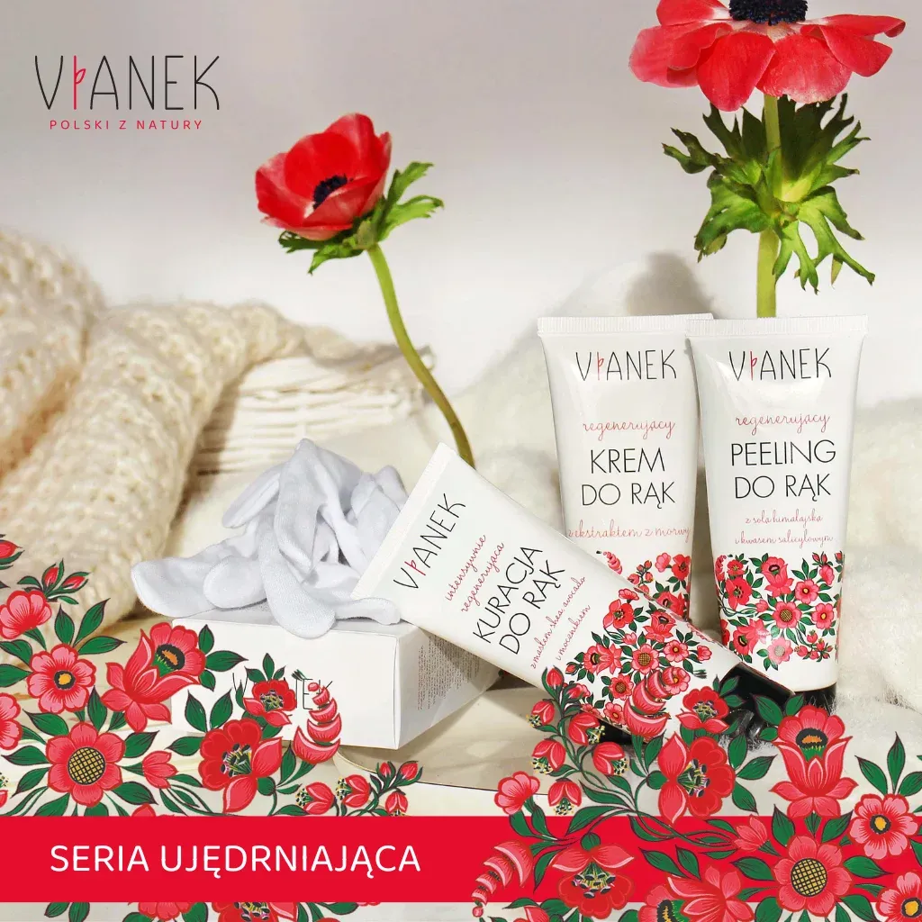 Vianek håndkur sæt 75 ml + peeling 70 g handsker