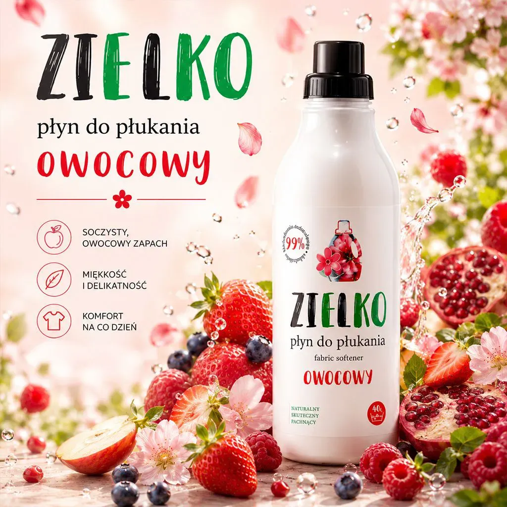 Zielko frugt skyllemiddel 1 l blødt tøj