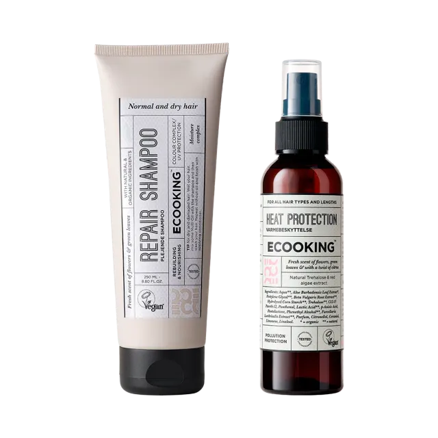 Ecooking Hårsæt shampoo varmebeskyttelse 2 dele