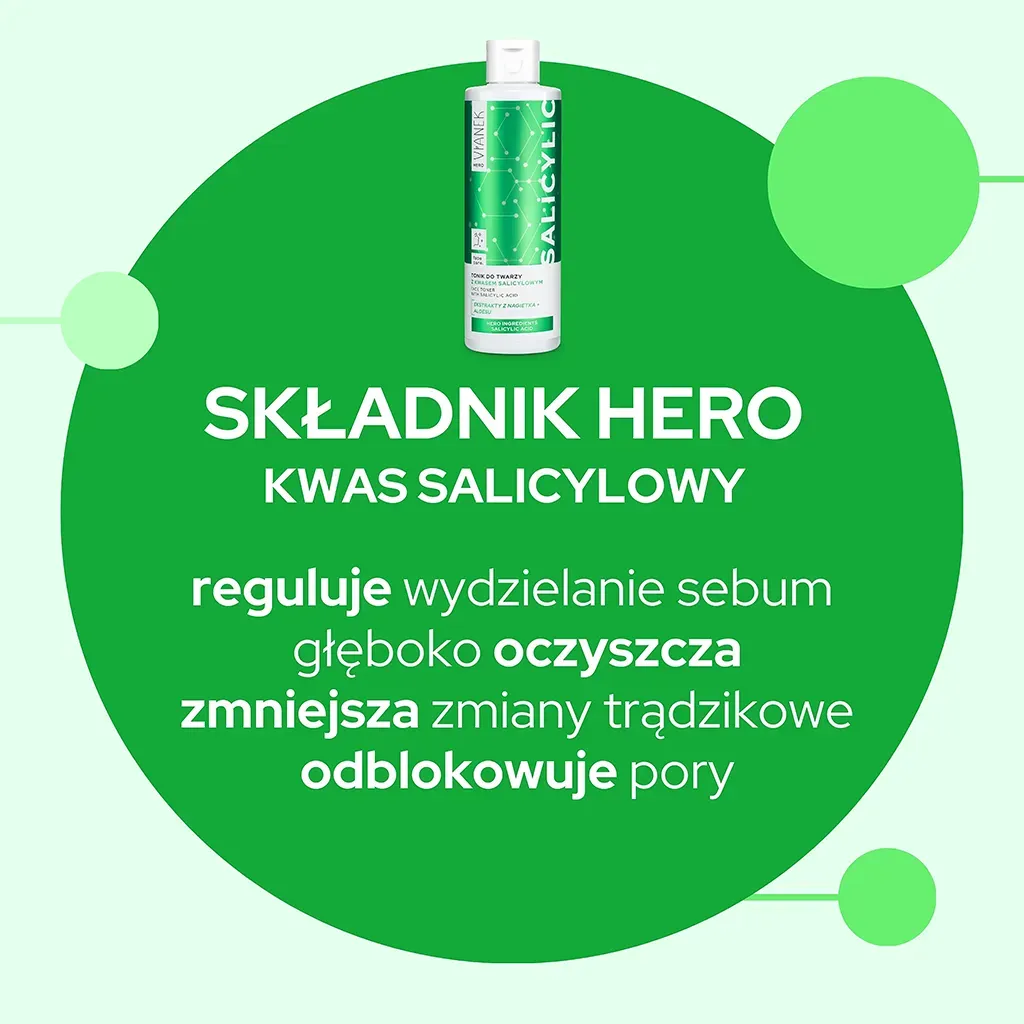 Vianek Hero ansigtstoner salicylsyre fedtet hud