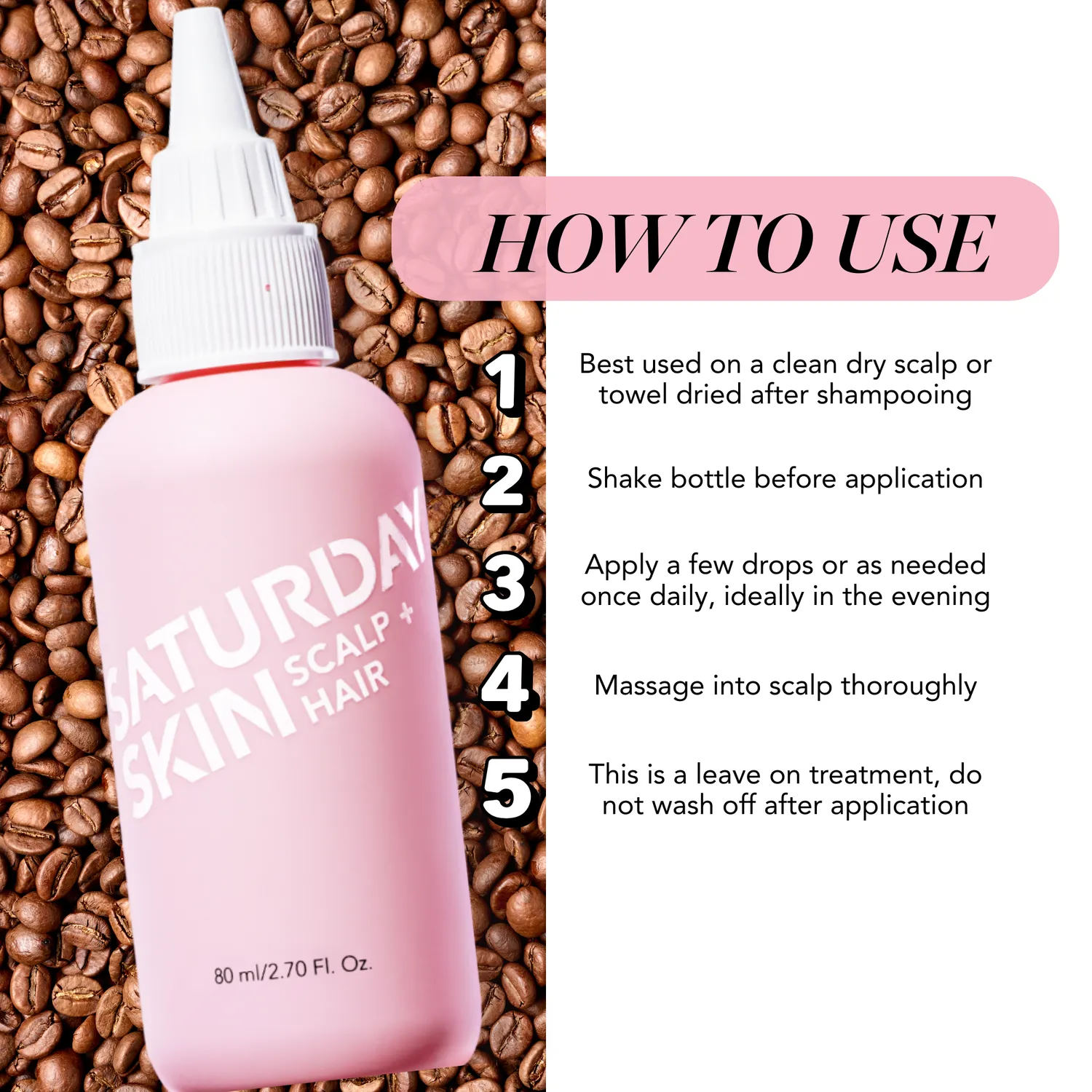 Saturday Skin Scalp Peptide Treatment 80 ml koffein