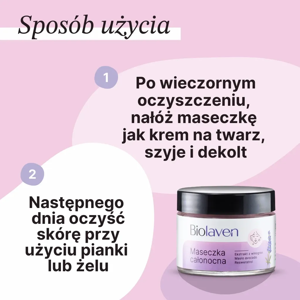 Biolaven natmaske ansigt 45 ml AHA hvid drue